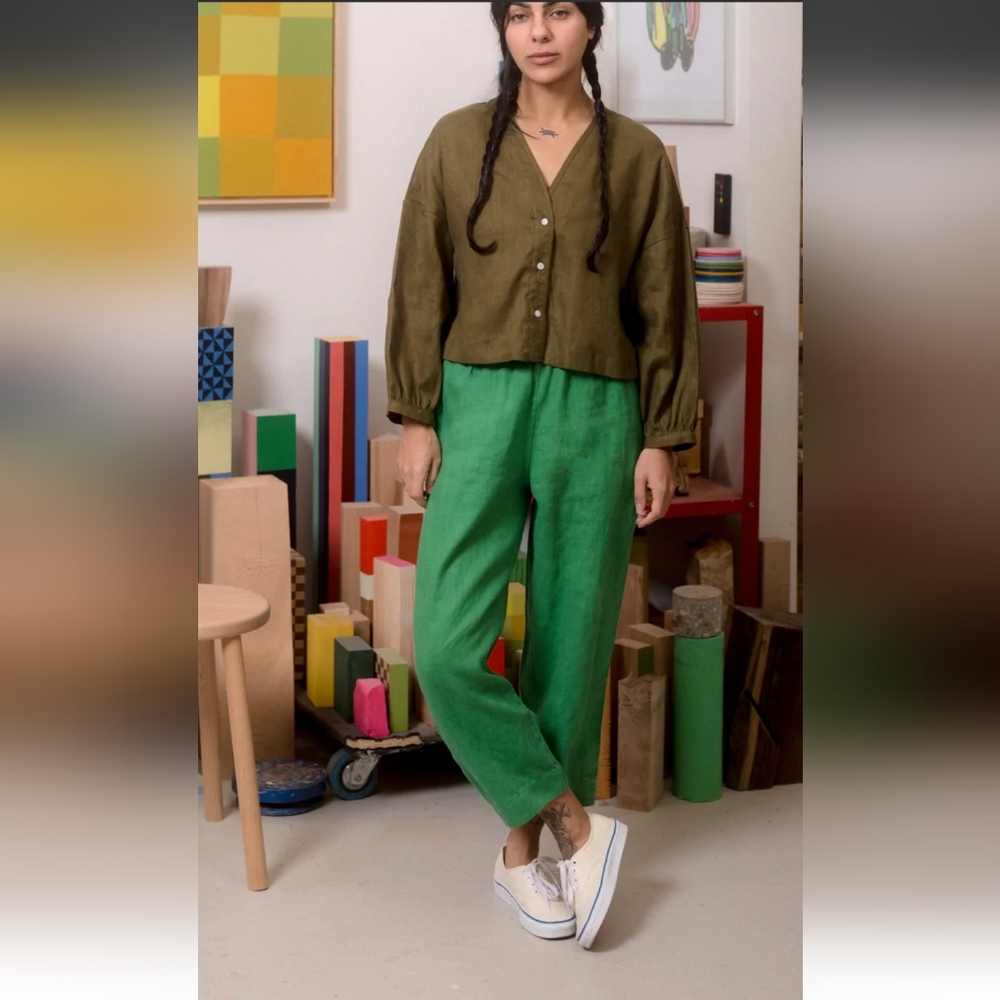 Beaton Linen Bobbi Pants M